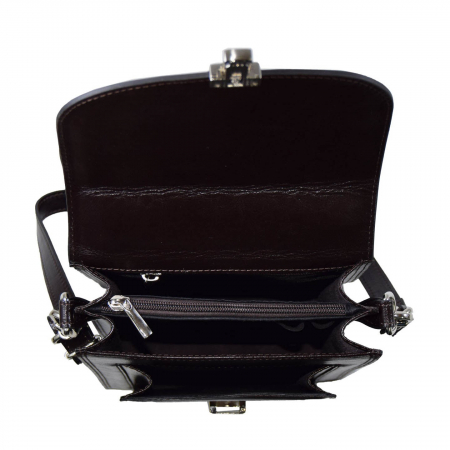 Borseta de barbati din piele naturala, model 020 office, Maro inchis [4]