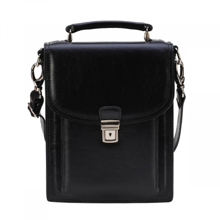 Borseta de barbati din piele naturala, model 020 office, Negru [1]