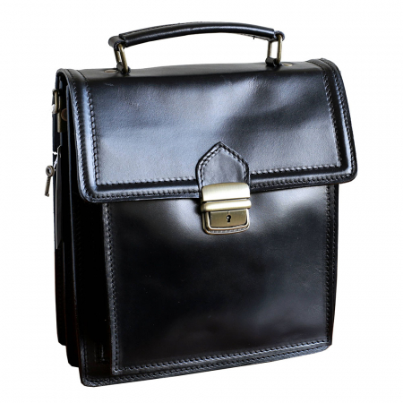 Barbati - Borseta office din piele neagra model B102