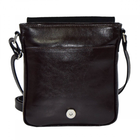 Borseta de barbati din piele naturala, model 05, Maro inchis [3]