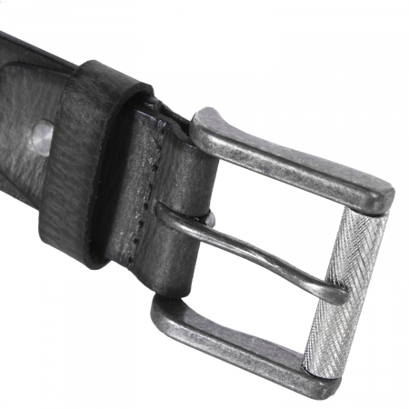 Curea pentru blugi din piele naturala, The Chesterfield Brand, Aayden, Negru [1]