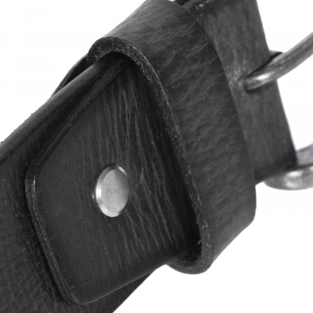 Curea pentru blugi din piele naturala, The Chesterfield Brand, Aayden, Negru [2]