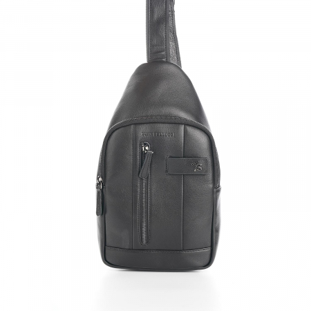 Geanta barbati crossbody din piele naturala, Tony Bellucci, seria T5220, Negru [1]