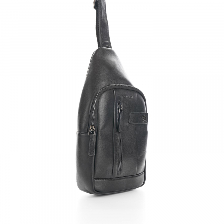 Borsete - Geanta barbati crossbody din piele naturala, Tony Bellucci, seria T5220, Negru