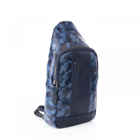 Barbati - Geanta barbati crossbody din piele naturala, Tony Bellucci, T5220, Bleumarin