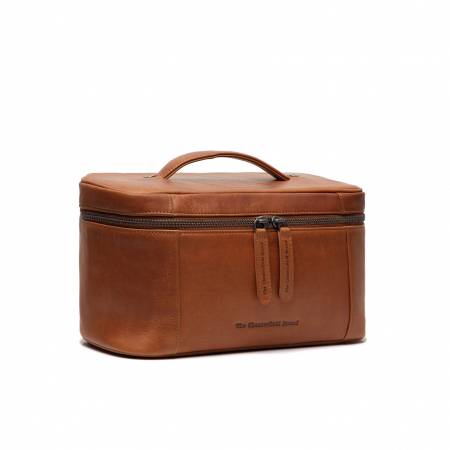 Geanta cosmetice, The Chesterfield Brand, piele naturala, Limone, Maro coniac [1]