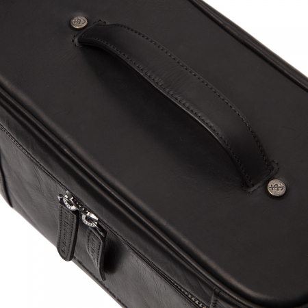 Geanta cosmetice, The Chesterfield Brand, piele naturala, Limone, Negru [2]