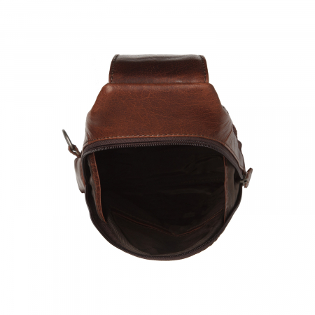 Geanta crossbody din piele naturala, The Chesterfield Brand, Bari, Maro coniac [9]