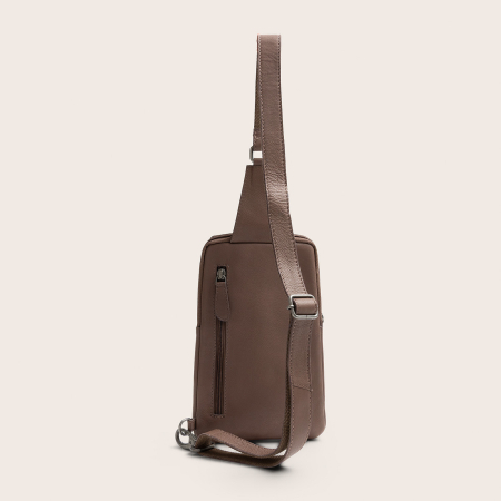 Geanta crossbody din piele naturala, The Chesterfield Brand, Isley, Taupe inchis [9]