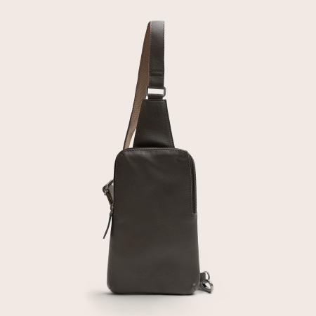 Geanta crossbody din piele naturala, The Chesterfield Brand, Isley, Gri inchis [3]