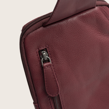 Geanta crossbody din piele naturala, The Chesterfield Brand, Isley, Visiniu [5]