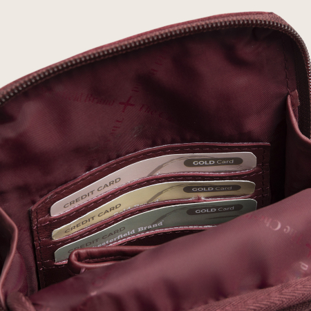 Geanta crossbody din piele naturala, The Chesterfield Brand, Isley, Visiniu [9]
