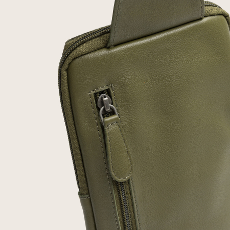 Geanta crossbody din piele naturala, The Chesterfield Brand, Isley, Verde olive [6]