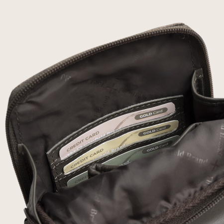 Geanta crossbody din piele naturala, The Chesterfield Brand, Isley, Gri inchis [2]