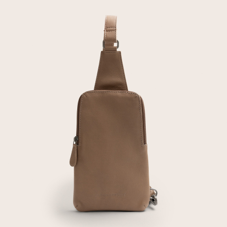 Geanta crossbody din piele naturala, The Chesterfield Brand, Isley, Taupe [1]