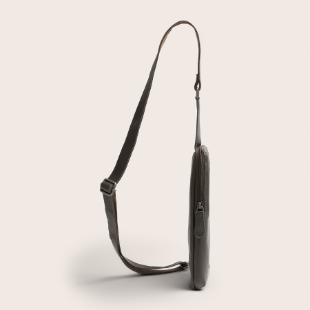 Geanta crossbody din piele naturala, The Chesterfield Brand, Isley, Gri inchis [4]