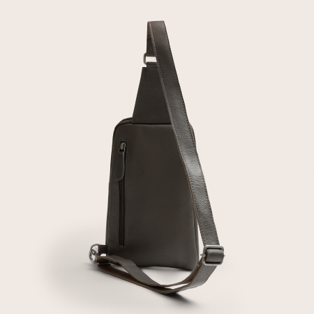 Geanta crossbody din piele naturala, The Chesterfield Brand, Isley, Gri inchis [9]
