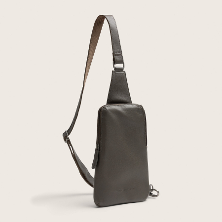 Dama - Geanta crossbody din piele naturala, The Chesterfield Brand, Isley, Gri inchis