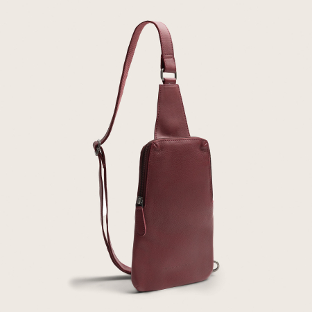 Dama - Geanta crossbody din piele naturala, The Chesterfield Brand, Isley, Visiniu