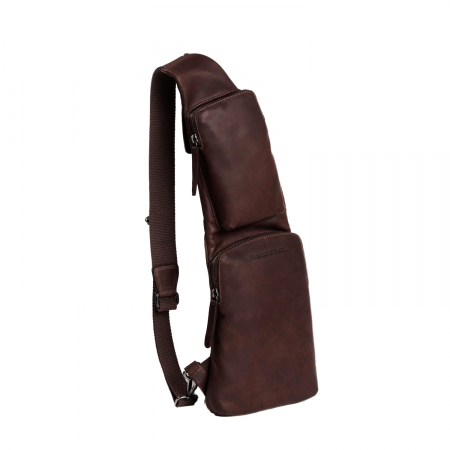 Borsete - Geanta crossbody din piele naturala, The Chesterfield Brand, Logan Maro inchis