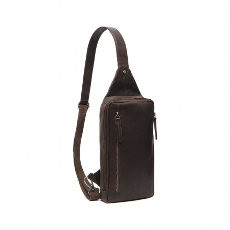 Geanta crossbody din piele naturala, The Chesterfield Brand, Rotterdam,  Maro inchis [1]