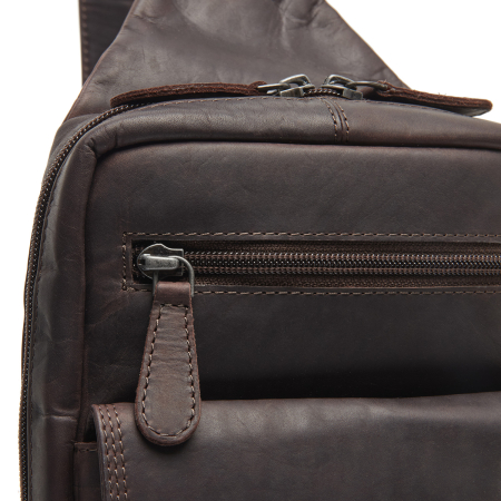 Geanta crossbody, The Chesterfield Brand, din piele naturala, Turelle, Maro inchis [4]