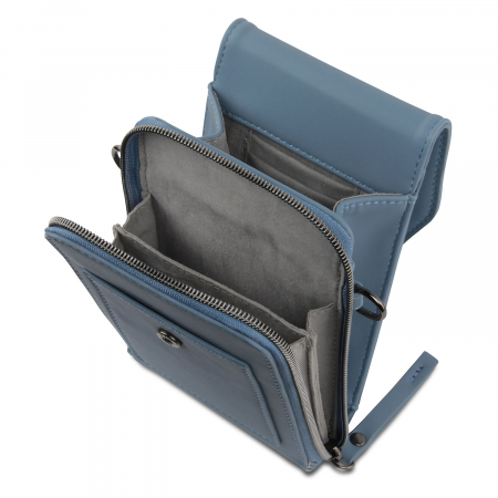 Geanta dama crossbody, bugatti, cu compartiment pentru telefon, seria Almata 496653, Albastru [2]