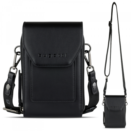 Geanta dama crossbody, bugatti, cu compartiment pentru telefon, seria Almata 496653, Negru [4]