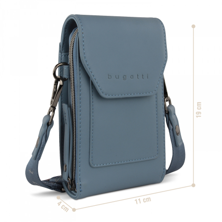 Geanta dama crossbody, bugatti, cu compartiment pentru telefon, seria Almata 496653, Albastru [8]