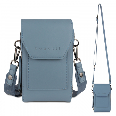 Geanta dama crossbody, bugatti, cu compartiment pentru telefon, seria Almata 496653, Albastru [6]