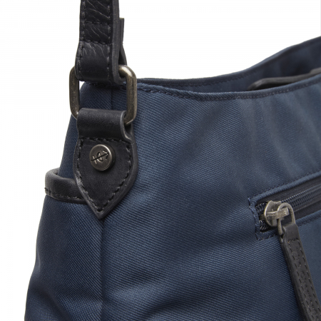 Geanta dama din nylon si piele naturala, The Chesterfield Brand, Nevon, Bleumarin [4]