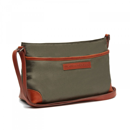 Geanta dama din nylon si piele naturala, The Chesterfield Brand, Nevon, Verde inchis