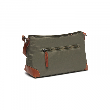 Geanta dama din nylon si piele naturala, The Chesterfield Brand, Nevon, Verde inchis [5]