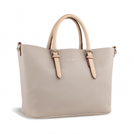 Genti de zi - Geanta dama din piele ecologica, bugatti, Ella Shopper M, Bej
