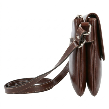 Geanta dama din piele naturala, model 252 crossbody, Maro coniac [4]