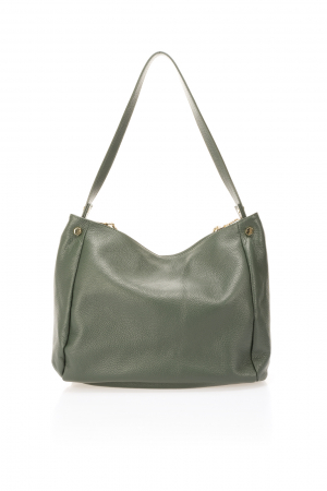 Geanta dama din piele naturala, Massimo Castelli, model 1044, Verde inchis [2]