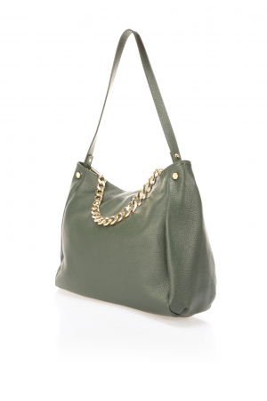 Geanta dama din piele naturala, Massimo Castelli, model 1044, Verde inchis [1]