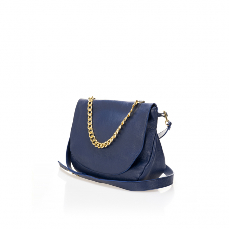 Geanta dama din piele naturala, Massimo Castelli, model 1060, Bleumarin [1]