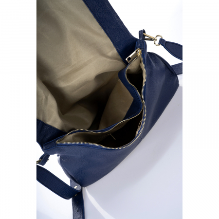 Geanta dama din piele naturala, Massimo Castelli, model 1060, Bleumarin [3]