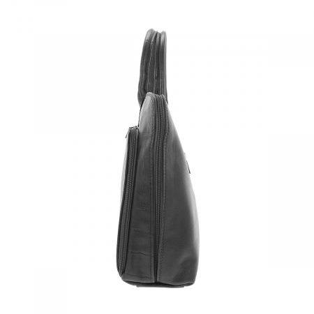 Geanta dama din piele naturala, model 248, Negru croco [3]