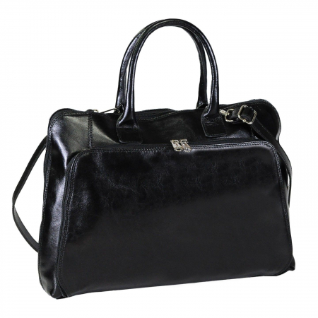 Genti de zi - Geanta dama din piele naturala, model 248, Negru