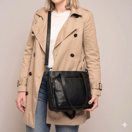 Geanta dama din piele naturala, The Chesterfield Brand, Alicante, Negru [1]