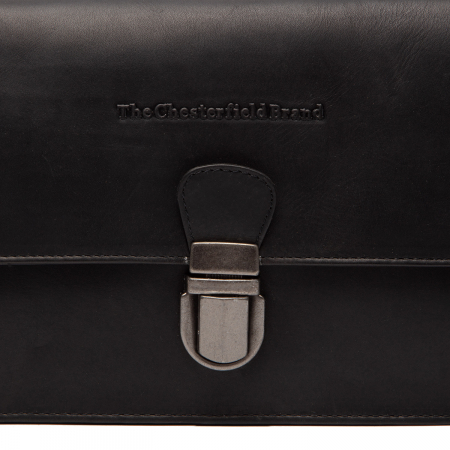 Borseta de mana si umar, barbati, The Chesterfield Brand, piele naturala, Lucca, Negru [3]