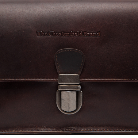 Borseta de mana si umar, barbati, The Chesterfield Brand, piele naturala, Lucca, Maro inchis [3]