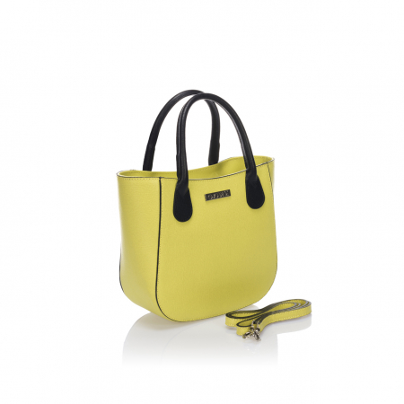 Genti de zi - Geanta dama Massimo Castelli, din piele naturala, model 16020, Galben Lime