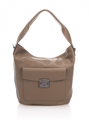 Genti de zi - Geanta dama Massimo Castelli, din piele naturala, model 17001, Cappucino
