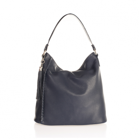 Geanta dama Massimo Castelli, din piele naturala, model 1975, Bleumarin [2]