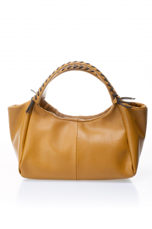 Genti de zi - Geanta dama Massimo Castelli, din piele naturala, model 2640, Maro coniac