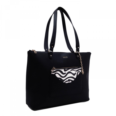 Geanta dama, shopper cu borseta inclusa, Liu Jo, AA4052, Negru [7]