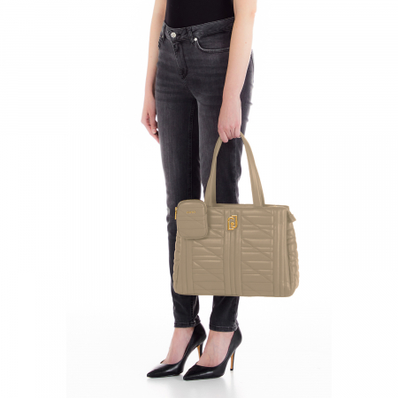 Geanta dama, shopper cu borseta inclusa, Liu Jo, AF3120 Taupe [1]